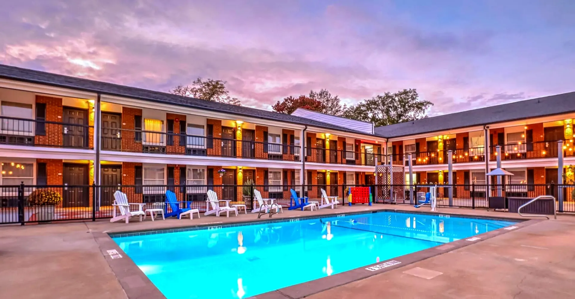 The Guest Lodge pool and deck